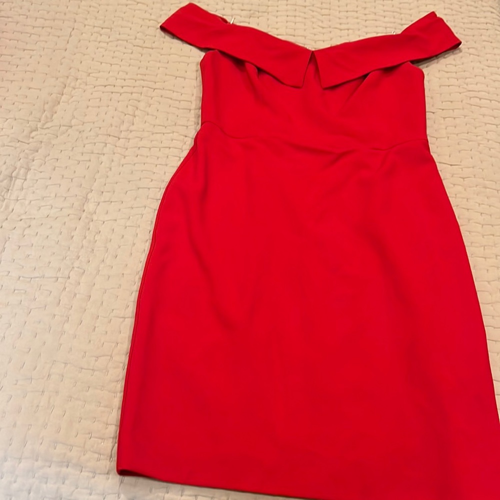 Brand new Trina Turk cocktail dress Red off the shoulder